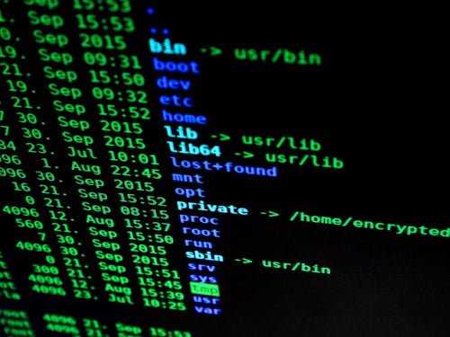 Lines of code on a screen